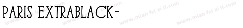 Paris ExtraBlack字体转换